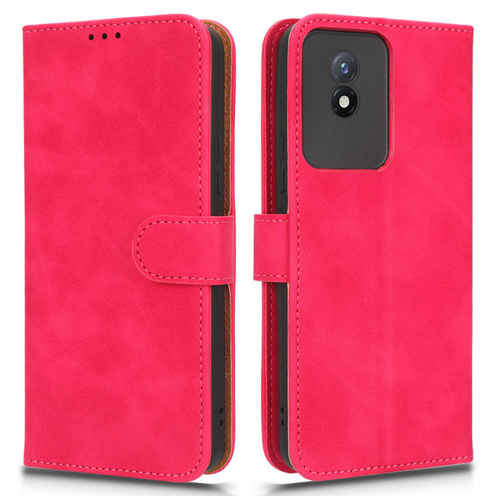 Flip Shell for vivo Y02 4G Skin-touch PU Phone Leather Case Wallet Stand Cell Phone Cover Flip Shell for vivo Y02 4G Skin-touch PU Phone Leather Case Wallet Stand Cell Phone Cover